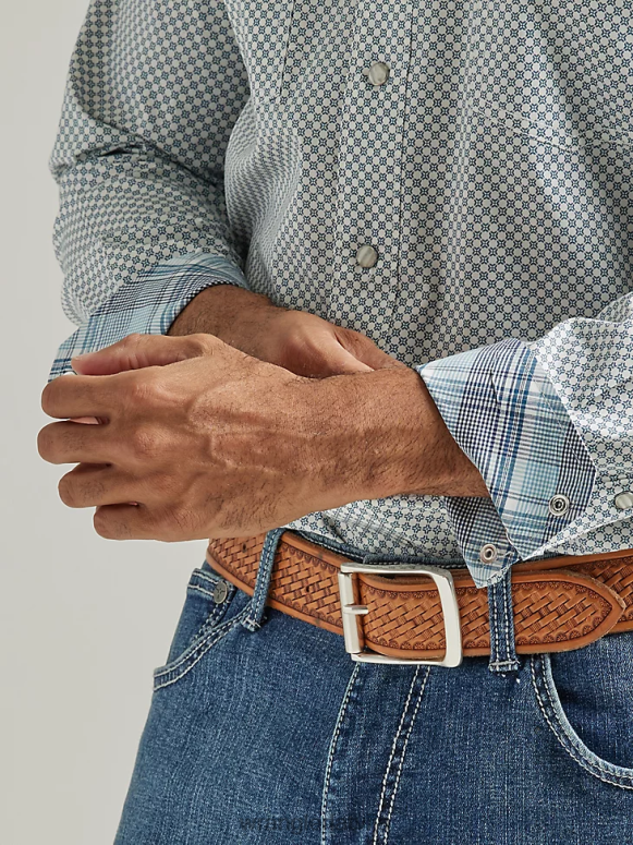 Adrijas jūras flote 20 reižu konkurētspējīgs moderna komforta krekls ar garām piedurknēm rietumu apdruku vīriešiem apģērbs Wrangler BFNTB489